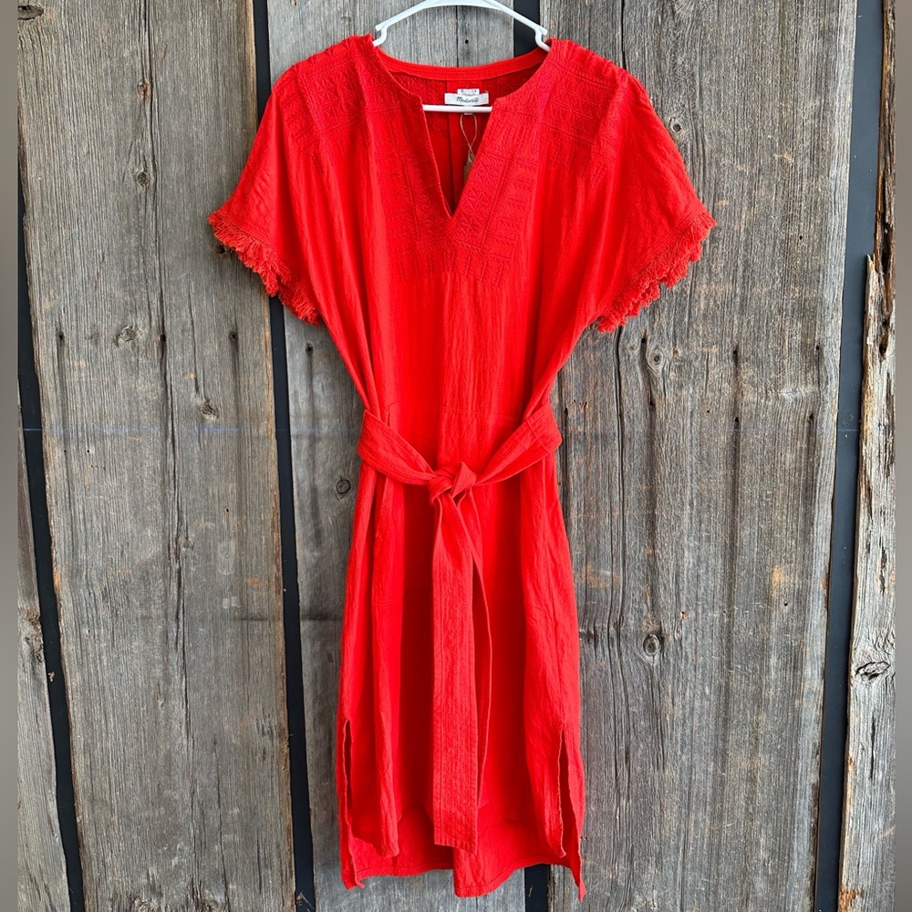 Madewell Red Dress with Belt
